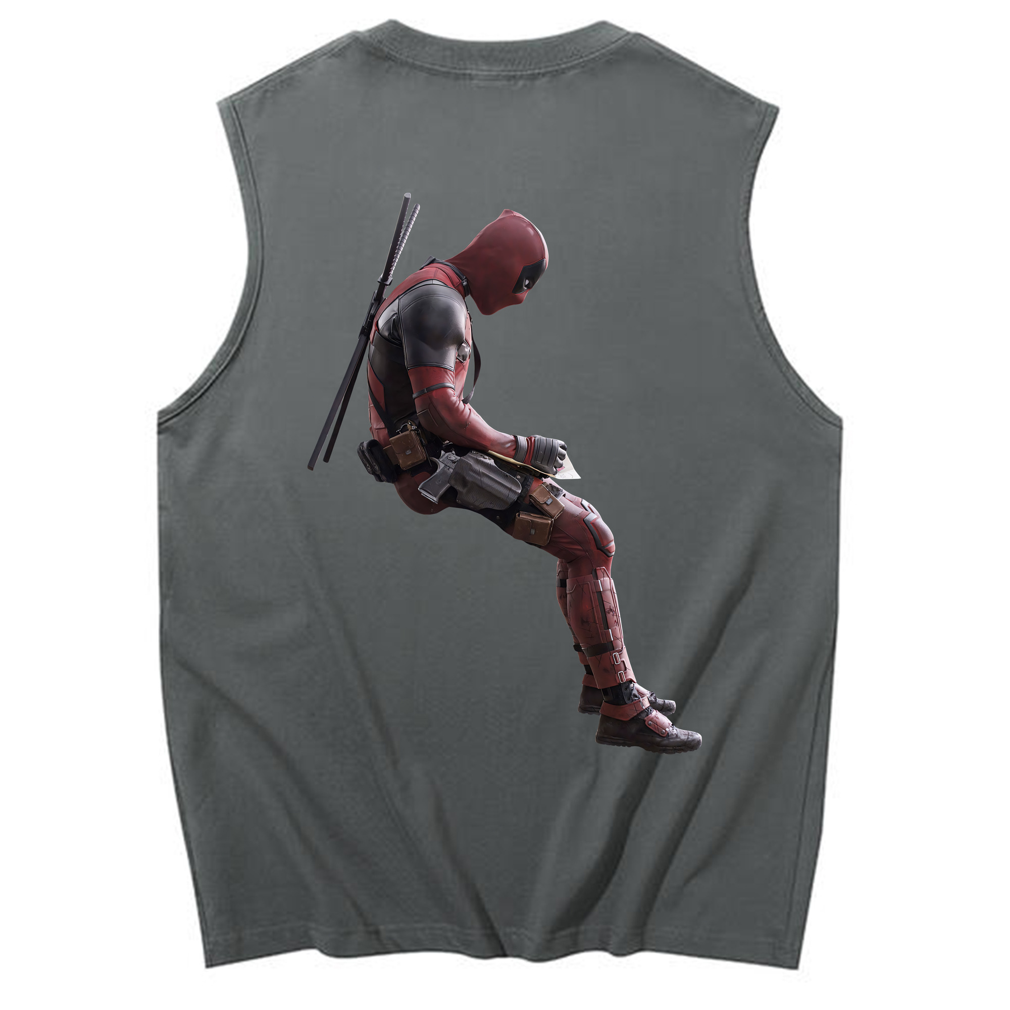 （画像用） Deadpool デッドプール コットン100％タンクトップ（背面プリント）